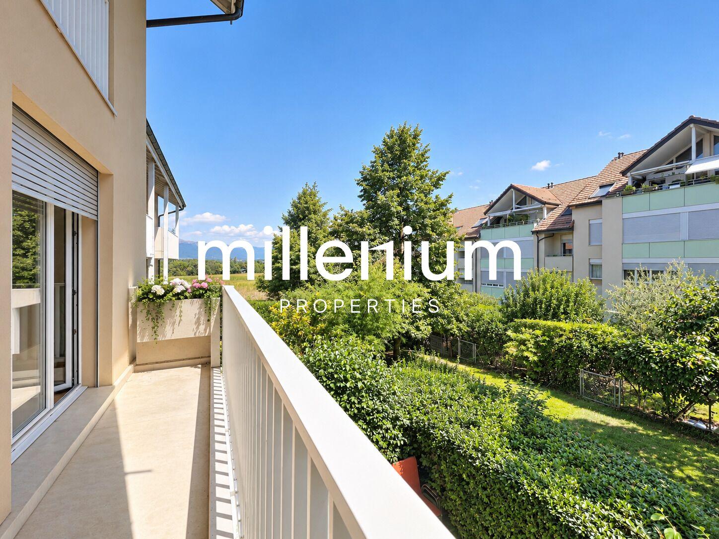 Appartement familial avec balcons au cœur de Bernex