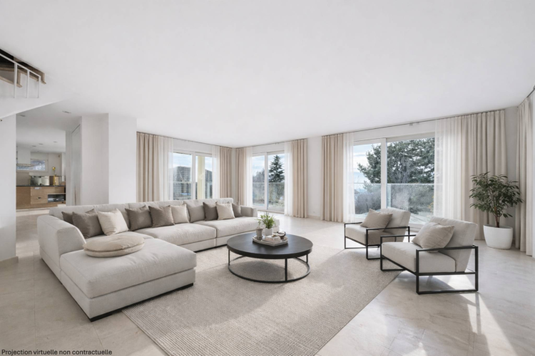 Duplex lumineux avec vue sur le lac et jardin attenant à l'ISL