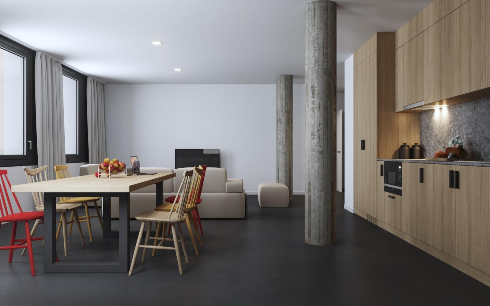Chambre meublée en colocation dans un appartement de 108m2, 4 colocata