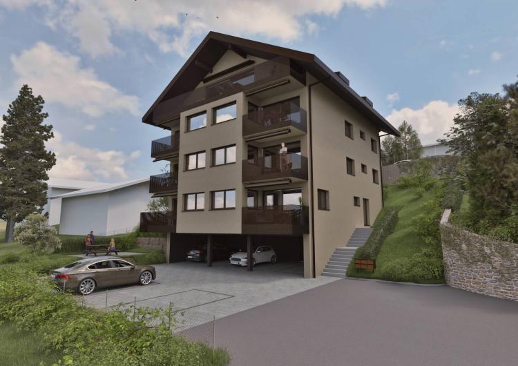 Superbe appartement mansardé neuf de 4½ dans les combles avec balcon et vue dégagée