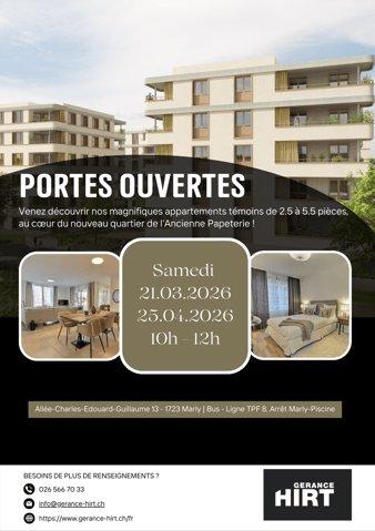 Appartement neuf de 2.5 pièces à louer !