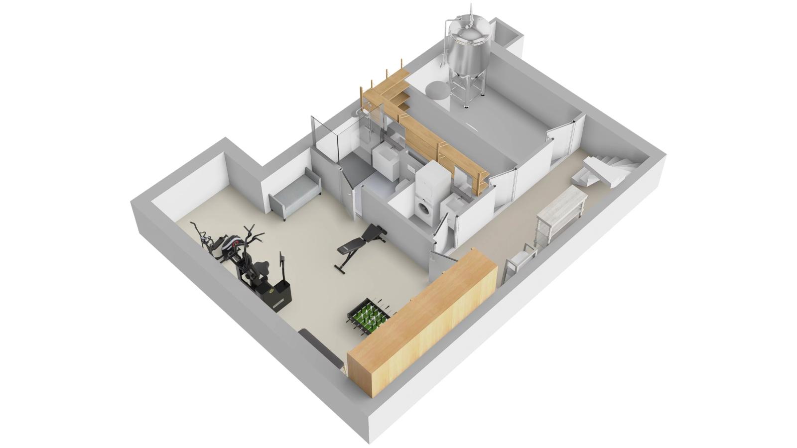 Élégante villa jumelle contemporaine HPE sur plan