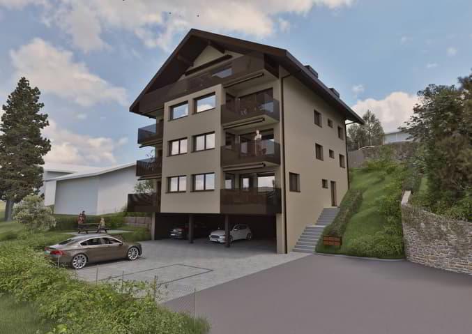 Superbe appartement mansardé neuf de 4œ dans les combles avec balcon...