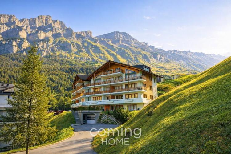 Vollsanierte 3.5-Zimmerwohnung in Leukerbad - sonnige Erdgeschosswohnung mit Bergpanorama
