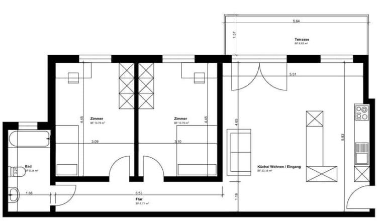 3 1/2 - Zimmerwohnung in Turtmann zu vermieten