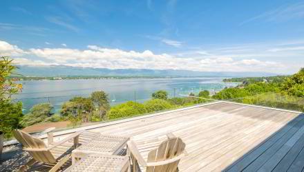 Villa d'exception, vue spectaculaire sur le lac, annexe, Cologny