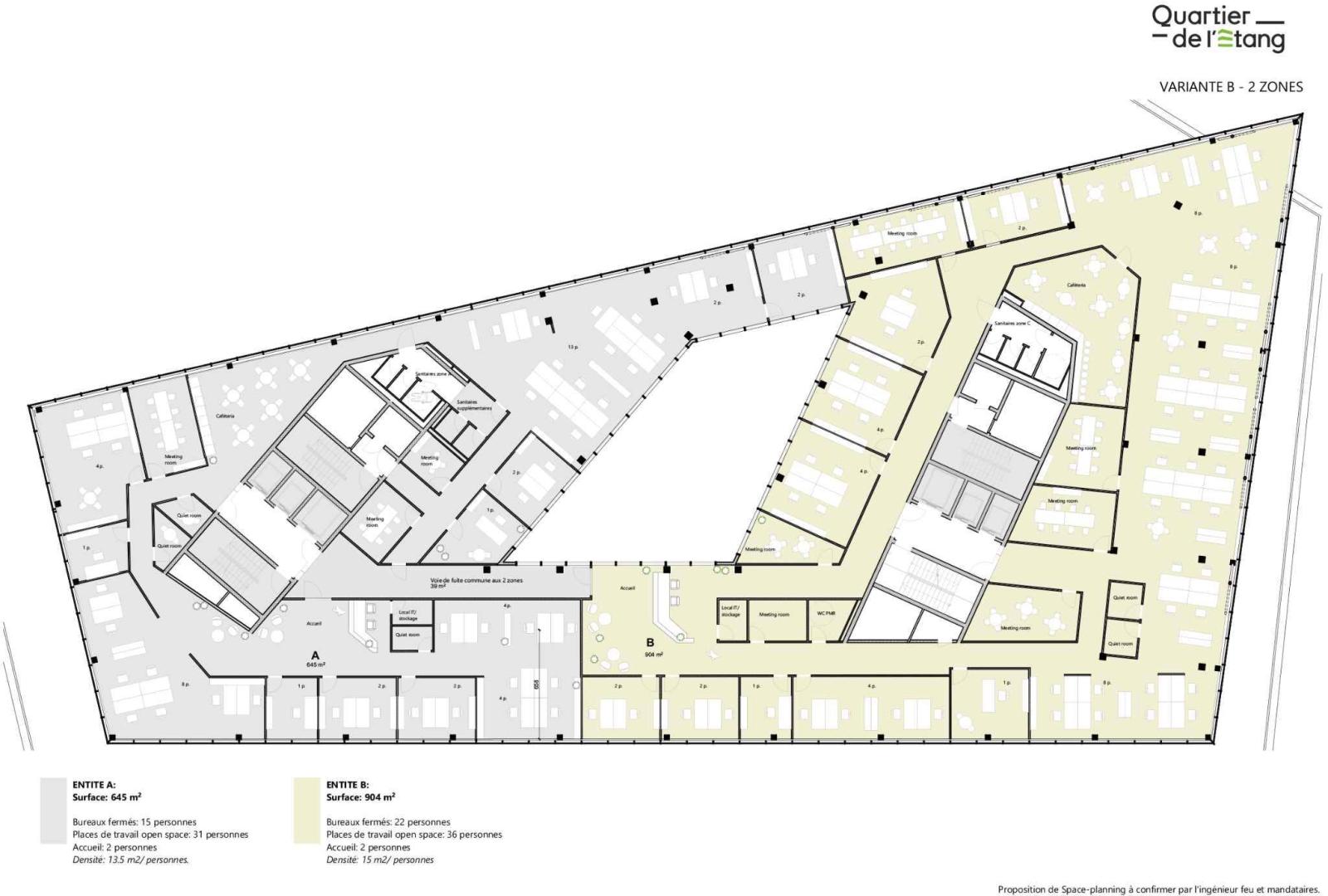 Bureaux d’exception de 904m² au cœur du Quartier de l’Étang