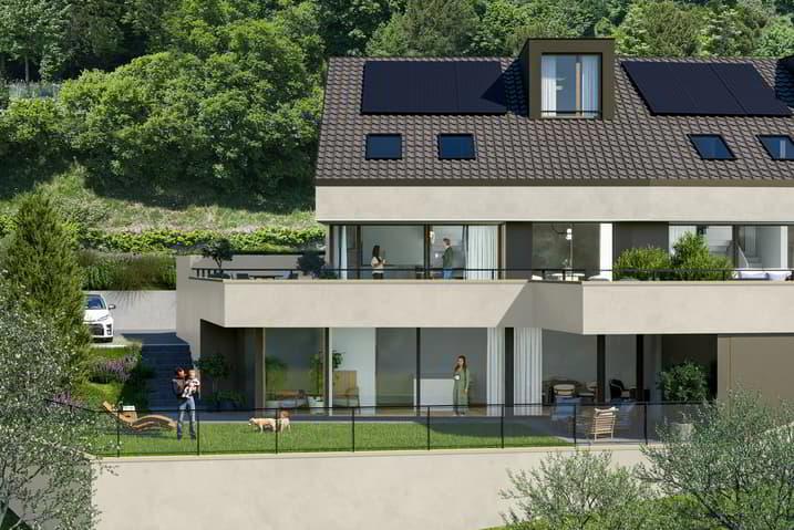 Magnifique villa accolée avec une vue imprenable sur le lac Léman