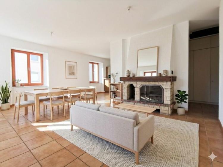 Grand appartement de 4.5 pièces avec cheminée