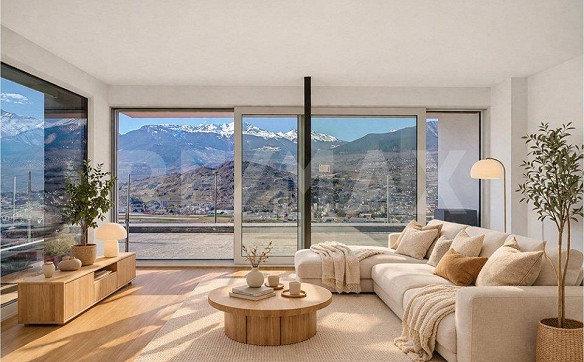 Penthouse 4.5 pièces avec terrasse panoramique de 150 m² sur les ha...