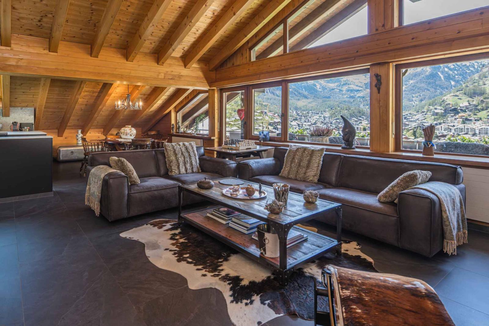 Appartement penthouse exclusif à Zermatt avec vue unique sur le Cervin