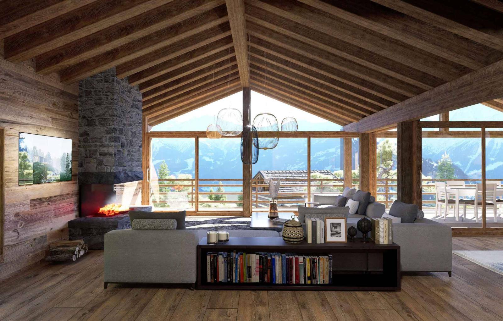 MAGNIFIQUE ET LUXUEUX CHALET A CONSTRUIRE - SKI IN/OUT