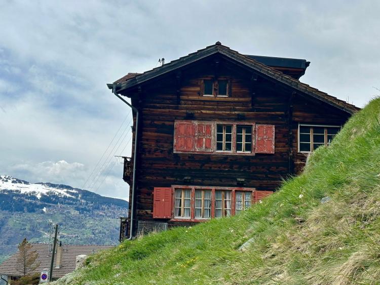 Demi-maison villageoise à Trogne (St-Martin) avec box-garage
