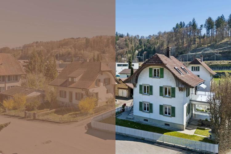 Vielseitige 6.5-Zimmer-Liegenschaft mit Baulandpotenzial