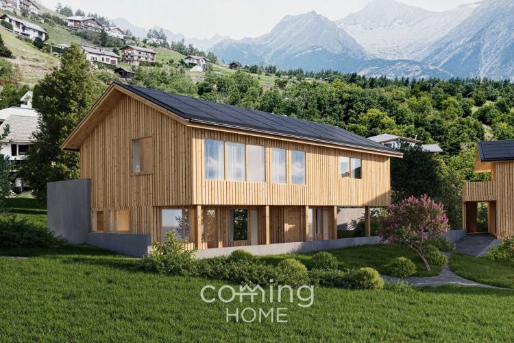 Neubau-Einfamilienhaus in Bürchen - kompakt, nachhaltig und individuell ausbaubar