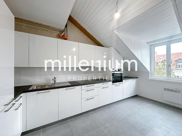 Duplex en attique rénové dans le vieux Carouge