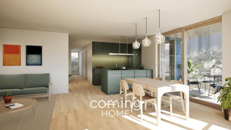 Feriendomizil mit Bewilligung - 4.5-Zimmer-Neubau im 1. OG mit Bergsicht in Ried-Brig