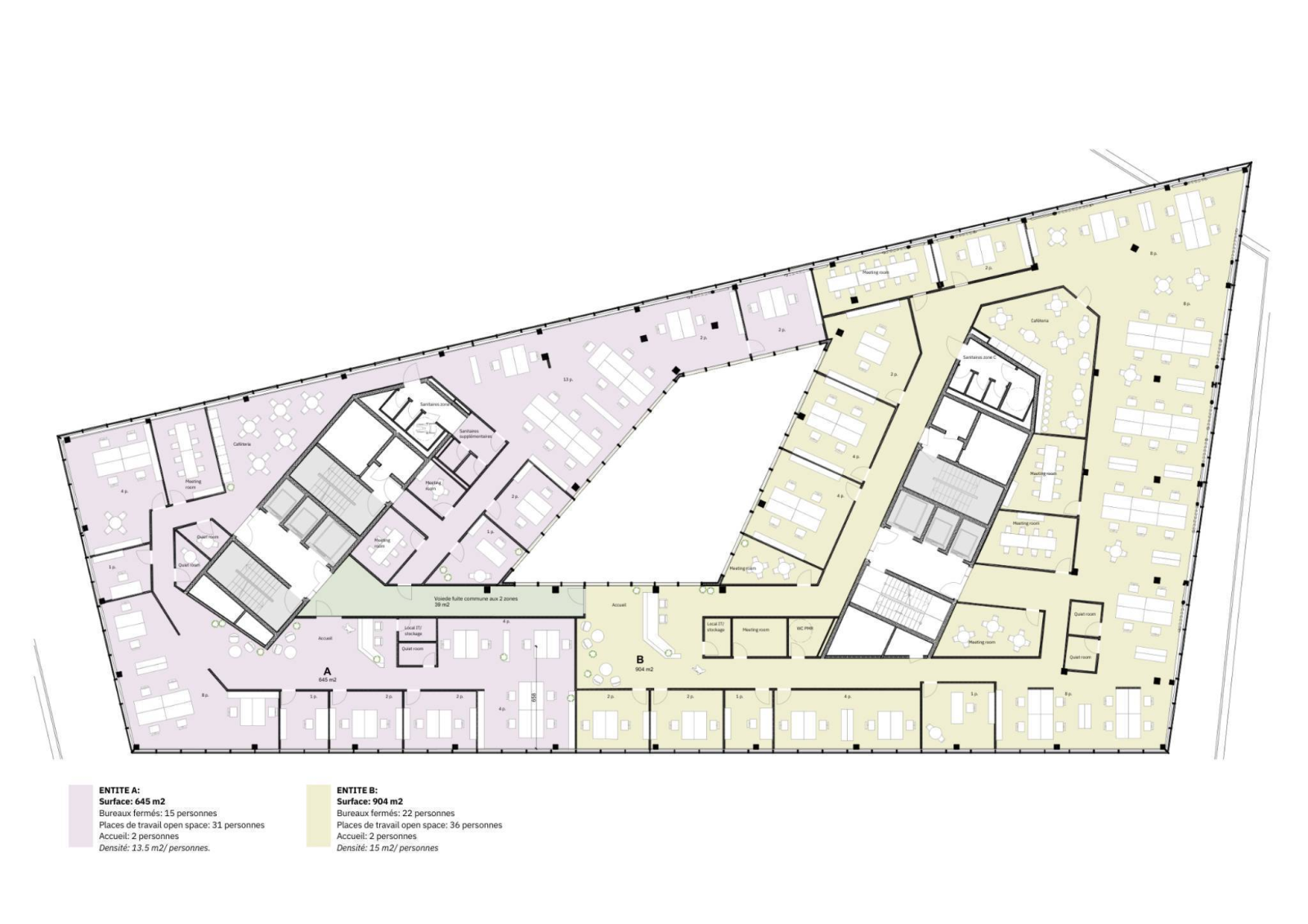 Bureaux d’exception de 904m² au cœur du Quartier de l’Étang