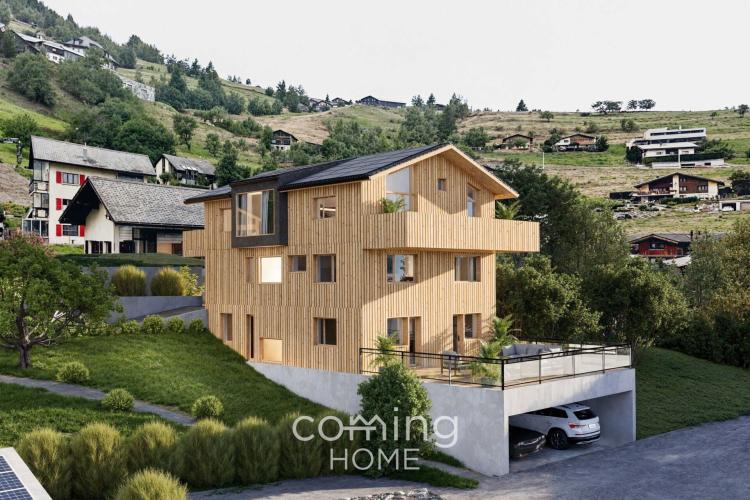 Neubau-Einfamilienhaus in Bürchen - grosszügig, nachhaltig und individuell ausbaubar