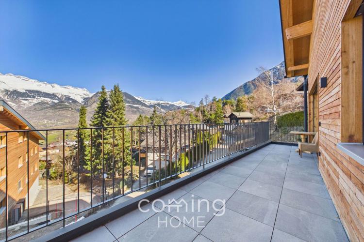 Helle Neubau-Mietwohnung in Ried-Brig - 2.5 Zimmer mit Balkon und Panoramablick auf Belalp und Rhonetal