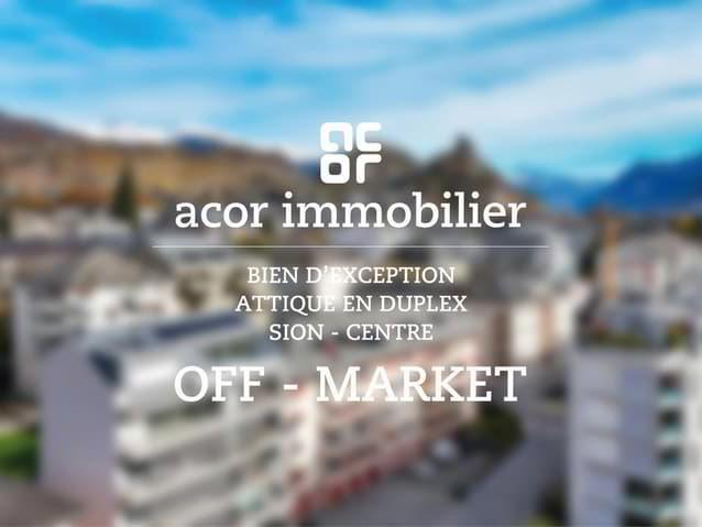 A vendre - Attique duplex d'exception au coeur du centre-ville de Sion