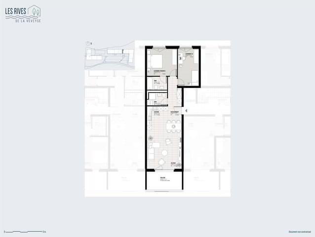 Châtel-Saint-Denis - 3.5 pièces traversant 90 m² - Dernier étage