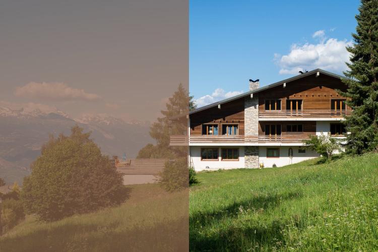 Chalet-Villa mit drei Wohneinheiten und Wellnessbereich