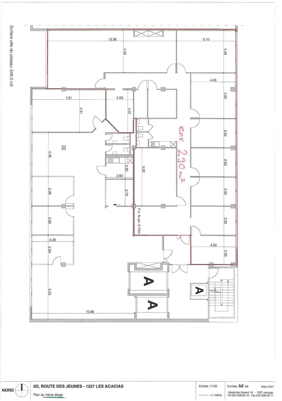 Surface d’atelier ou bureau de 290 m² à Carouge
