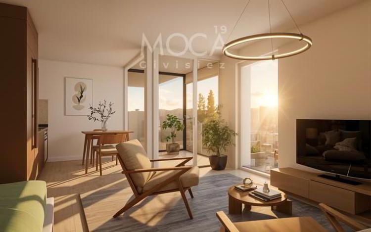 Un 2 pièces avec grande terrasse, au dernière étage à Givisiez