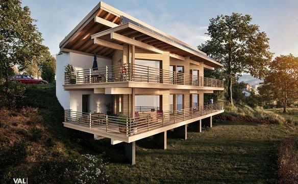 Lumière, cadre paisible et vue imprenable pour ce projet Minergie-P