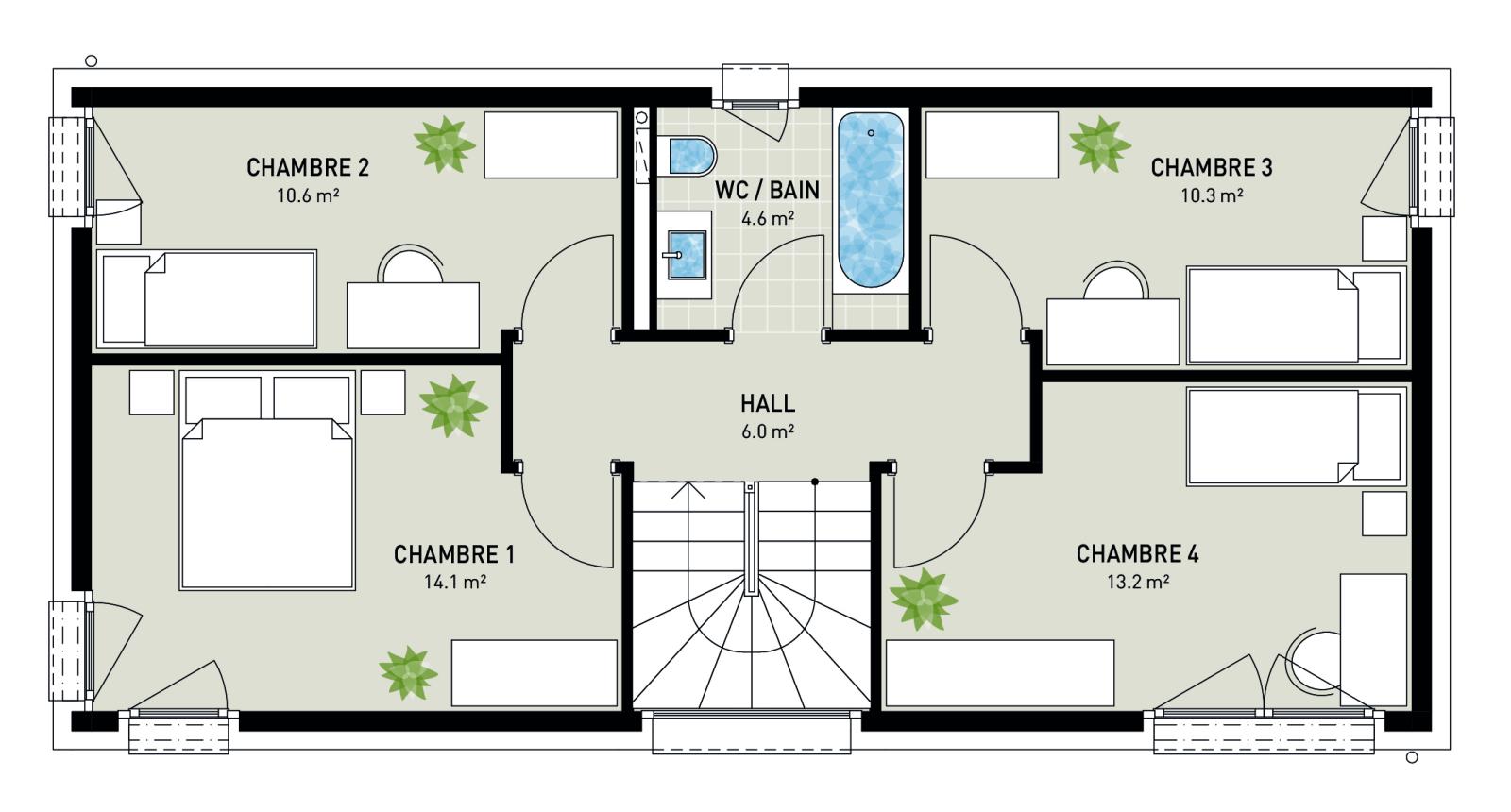 CHAMPLAN | 2 VILLAS INDIVIDUELLES DE 5.5 p