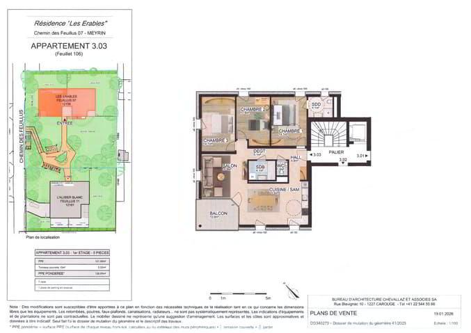 APPARTEMENT 5 PCS ETAGE NOUVELLE CONSTRUCTION