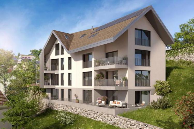 VUE LAC / CHANTIER EN COURS