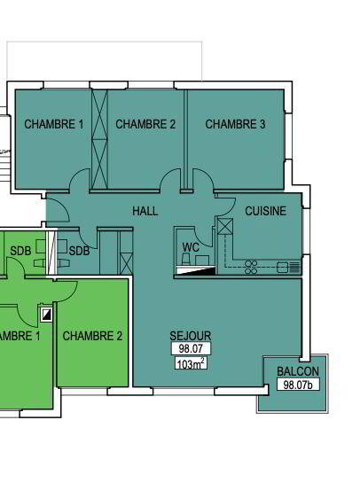 Tafers – 2 spacieux 4,5 pièces (103 m²) avec parking souterrain