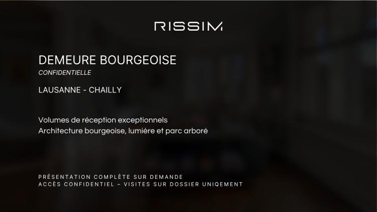 Demeure bourgeoise confidentielle à Lausanne – Chailly