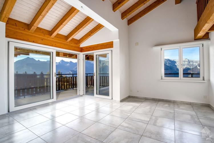 Bel appt de 4.5 pièces au 1er étage d’un chalet, vue imprenable