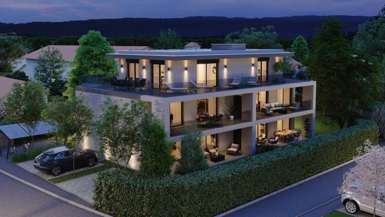 Zum Verkauf: 4-Zimmer-Wohnung im Garten-Level in Veyrier, Private Garten von 556 m²