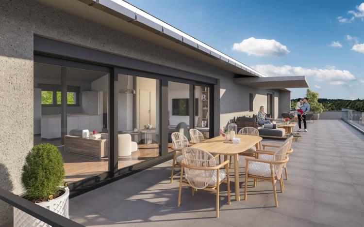 Prächtiges 5.5-Zimmer-Attikapartment mit Bergblick in Venthône