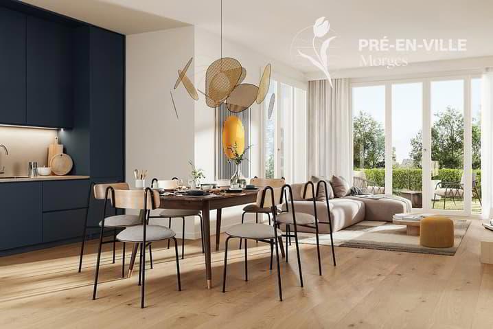 Pré-en-Ville - B1 - Appartement neuf de 2.5 pièces au rez-de-chaussée...