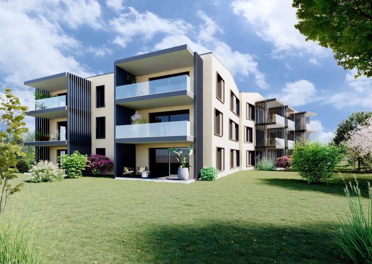 Wohnung mit 2,5 Zimmern und Garten in Cortaillod