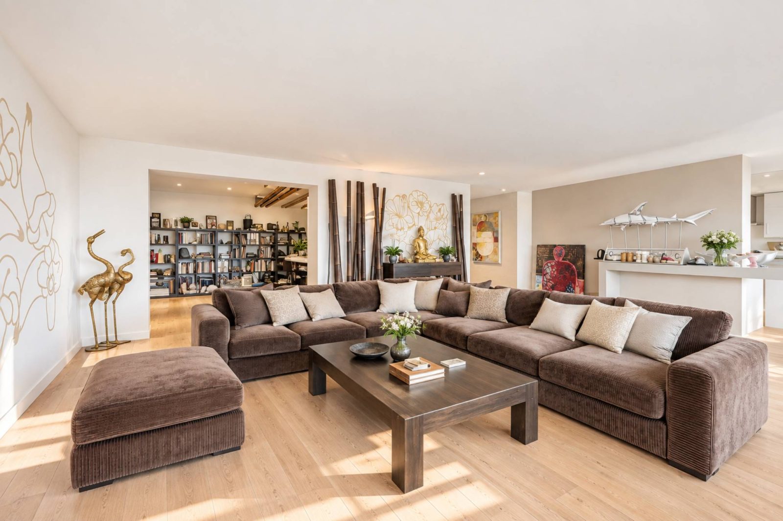 Duplex contemporain avec jardin privatif et vue sur les Alpes à Pully Sud