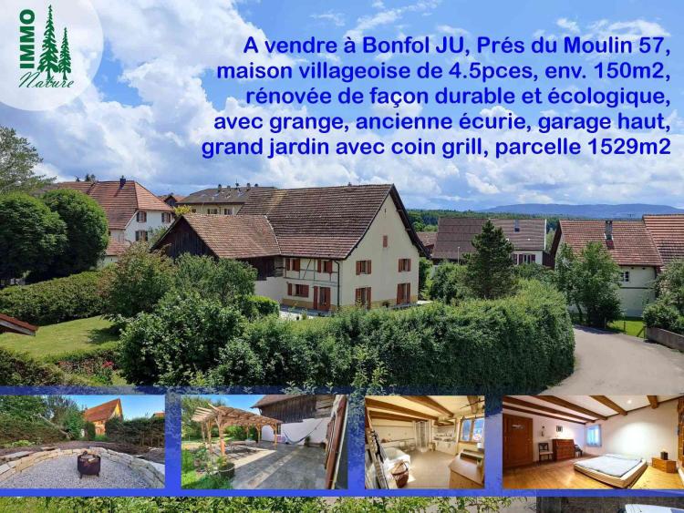 Maison avec jardin, garage, grange / Haus mit Garten, Garage, Scheune