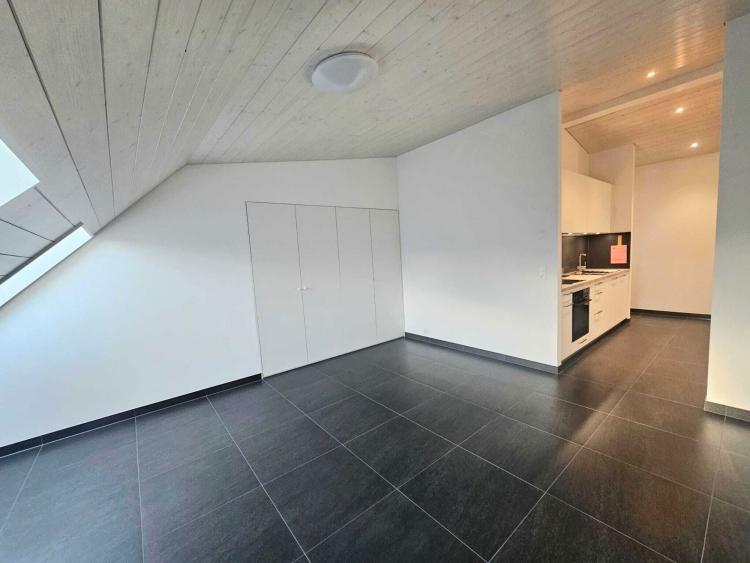 Appartement neuf de 3 pièces, en attique avec beaucoup de cachet
