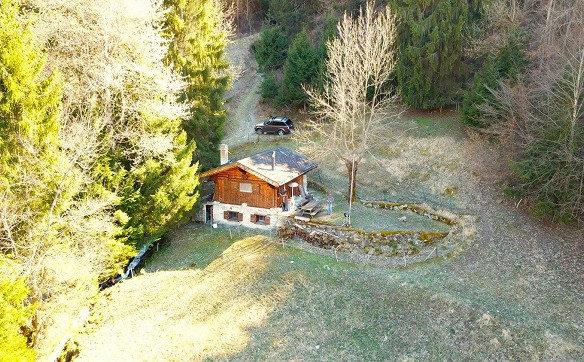 Gemütliches Maiensäss in Waldlichtung
