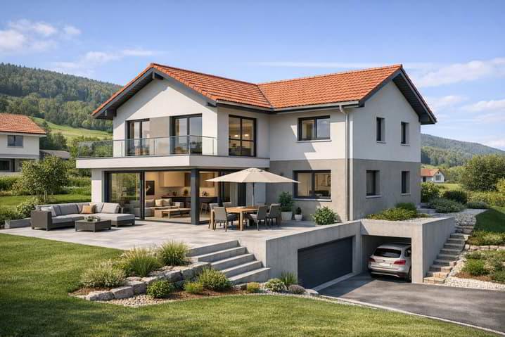 2123 St-Sulpice/NE Dernière villa familiale sur terrain 757 m2...