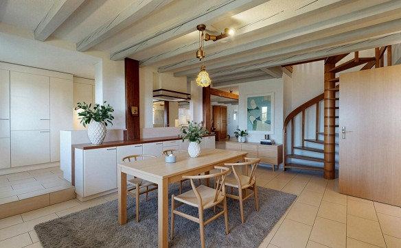 DUPLEX DE CHARME AVEC GRAND POTENTIEL D’AMÉNAGEMENT À SOTTENS